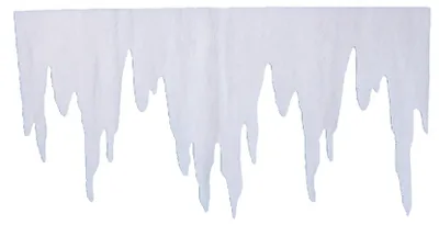 Produktbild von Winterdeko 2x Eiszapfen-Grilande. 2 Stück 125x66cm Schneewatte