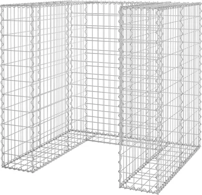 Produktbild von Gabionenwand für Mülltonnen Verzinkter Stahl 110x100x110 cm
