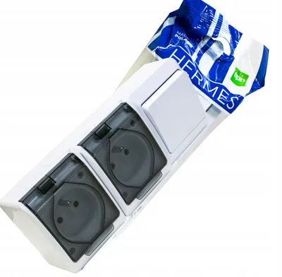 Produktbild von ELEKTRO-PLAST HERMES Doppel-Steckdose mit Schalter Weiß IP44