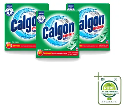 Productafbeelding van 3 x Calgon wasmachinereiniger tabletten - Bescherming tegen kalkaanslag - Grote verpakking - 3 stuks