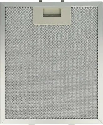 A close-up of a metallic mesh filter with a silver-colored frame.