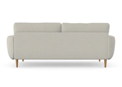 Produktbild von Harris 3-Sitzer-Sofa, Massivholzkonstruktion, skandinavischer Stil, Hohe Beine aus Eichenholz, gewachst, Grande 03 Beige