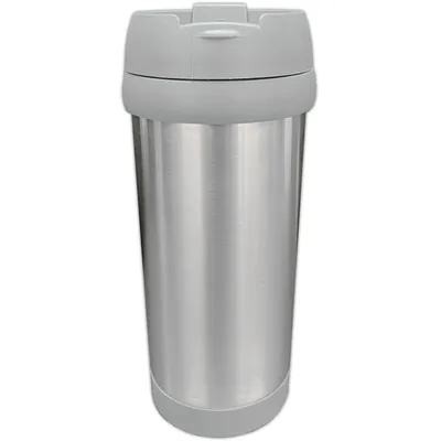 Produktbild von Thermobecher 450ml Isolierbecher Edelstahl Kaffeebecher Isolierflasche Kühlbecher 0,45l Thermosflasche Grau