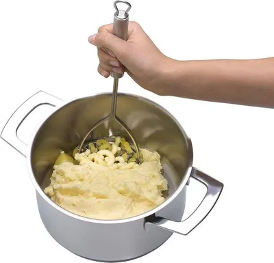Productafbeelding van Aardappelstamper van Roestvrij Staal - 30 cm - Vaatwasmachinebestendig