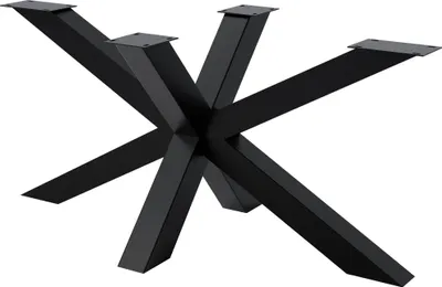 Produktbild von CLP Tischbeine Harlan pulverbeschichtetes Metall bis 300 kg belastbar schwarz Größe 150x78x71 cm Größe 150x78x71 cm