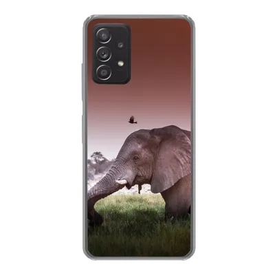 Produktbild von MuchoWow® Handyhülle Schutzhülle Hülle für Samsung Galaxy A53 5G Elefant - Gras - Sonne - Tiere Silikon Softcase Handy Hülle - Schutzabdeckung