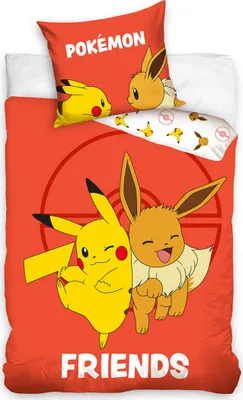 Obrázek produktu pro Dětské povlečení Pokémon Eeve a Pikachu