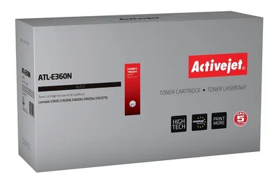Produktbild von Activejet ATL-E360N Tonerkartusche (Ersatz für Lexmark E360H11E; Höchste; 9000 seiten; schwarz), 9000 Seiten, Schwarz, 1 Stück(e)