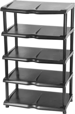 Produktbild von Kunststoffschuhregal l Oxford | 5 Ebenen | HxBxT 86x48x30,5cm | Schwarz