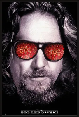 Image de The Big Lebowski - Affiche - The Dude + cadre à insert, Shinsuke® Maxi en plastique noir, vitre en acrylique