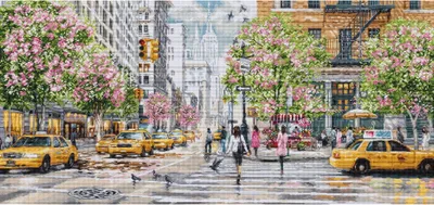 Produktbild von Luca-S Kreuzstich Stickpackung "New York", Zählmuster, 66x31cm