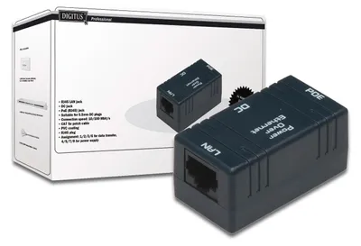 Immagine prodotto di Iniettore PoE DIGITUS, passivo, 2 x connettore RJ45