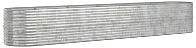Obrázok produktu pre vidaXL Zvýšená posteľ Pozinkovaná oceľ 440x80x68 cm Strieborná