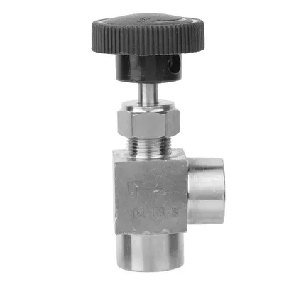 Produktbild von BSPP Nadelventil mit Innengewinde, Eckabsperrventil aus Edelstahl 304 für Wasser, Gas, Öl und Kraftstoff, 3/8 Zoll