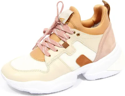Produktbild von G4902 sneaker donna HOGAN INTERACTION weiß/beige Wildleder/Leder Schuhe Frau