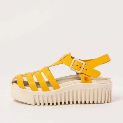Image de Art Sandales à talons pour Femme 1575 NAPPA YELLOW/BRIGHTON Couleur Jaune