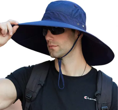 Produktbild von Superbreitkrempiger Fischerhut, UPF50+ wasserdicht, ideal zum Angeln, Wandern und Campen