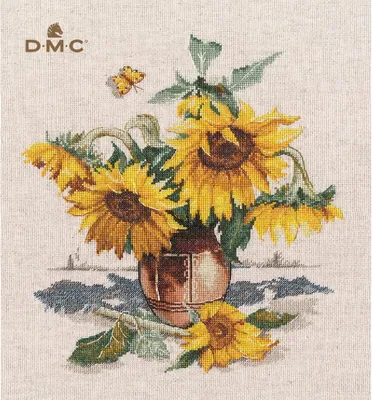 Produktbild von Oven Kreuzstichset "Sonnige Blumen", Zählmuster, 27x30cm