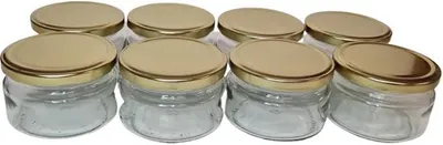 Imagen del producto de Tarro de vidrio de 250 ml con tapa dorada