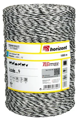 Image de Câble horizont TURBOMAX, 6 conducteurs | Câble pour clôture électrique, matériau conducteur | Longueur de bobine : 1000 m