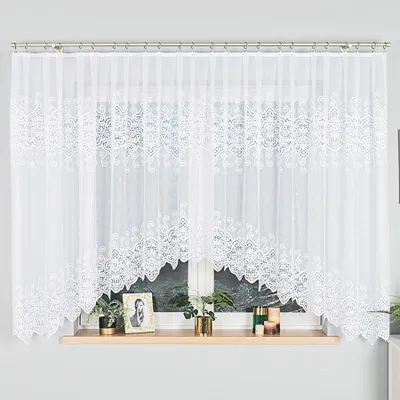Immagine prodotto di Tenda decorativa corta a fantasia infradito CELINA 160 bianca 400x160 cm MyBestHome