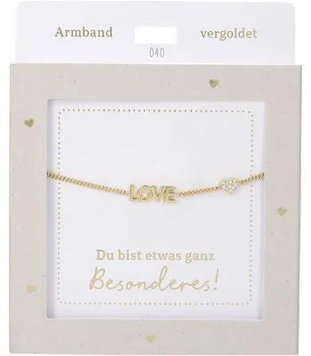 Produktbild von Depesche Armband Gold LOVE Freundschaft Geschenk für Mädchen