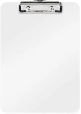 Produktbild von Klemmbrett WOW A4 Polystyrol weiß mit Metallklemmmechanik für 75 Blatt