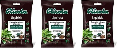 Produktbild von 3x Ricola Liquirizia bonbon Lakritze mit Anis erfrischend ohne zucker 70g