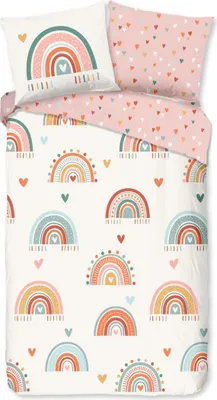 Productafbeelding van Good Morning Kinderdekbedovertrek "regenbogen" - Multi - (140x200/220 cm) - Katoen