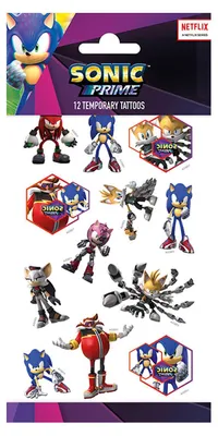 Image de Tatouages lavables Sonic Original Licensed 12 pcs