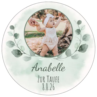 Produktbild von Tortenaufleger essbar individuell Taufe, Kommunion, Konfirmation, Geburtstag, 20cm Fondant