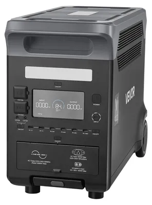 Immagine prodotto di Stazione di ricarica portatile, generatore solare da 3000 W, batteria di riserva LiFePO4 da 3072 Wh con 13 porte di uscita per emergenze domestiche, campeggio all'aperto e viaggi in camper (pannello solare NON incluso)