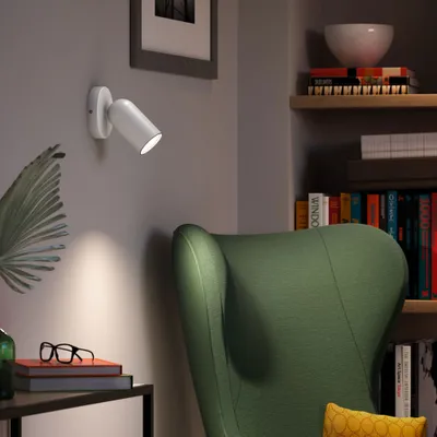 Obrázek produktu pro Philips myLiving Stropní/nástěnné bodové svítidlo Pongee, Bodová světla, GU10, 1 žárovek, LED, 220-240 V, Bílá