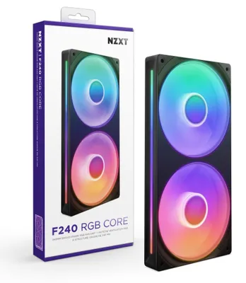 Zdjęcie produktu dla NZXT F240 RGB Core - Wentylator RGB o średnicy 240 mm - czarny