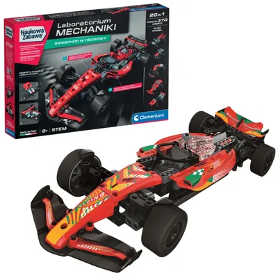 Produktbild von Science & Play – Mechanik-Labor-Rennwagen, polnische Version, Clementoni 50403
