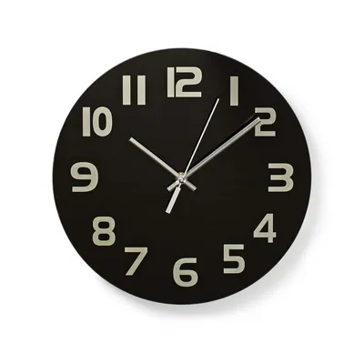 Produktbild von Wanduhr | Durchmesser: 300 mm | Glas | Schwarz