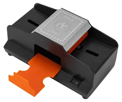Produktbild von Automatischer Kartenmischer - Elektrische Kartenmischmaschine - 2 Kartendecks - Batteriebetrieben - Für Poker Blackjack UNO Bridge - Schwarz