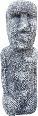 Produktbild von stoneandstyle Steinfigur Gartenfigur Osterinsel Moai Statue frostfester Steinguss massiv