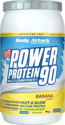 Produktbild von Body Attack Power Protein 90 – 1 kg Banana Cream