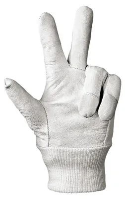 Immagine prodotto di Guanti da lavoro Sir Safety Giava in pelle di capra con dorso in cotone, 12 paia, taglia L, bianchi
