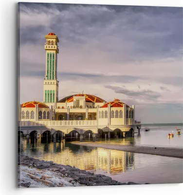 Produktbild von Bild auf Leinwand - Leinwandbild - Architektur asien gebäude kultur - 70x70cm - Wand Bild - Wanddeko - Leinwanddruck - Bilder - Kunstdruck - Wanddekoration - Leinwand bilder - Wandkunst - AC70x70-2119