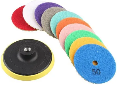 Immagine prodotto di Dischi abrasivi in resina sintetica, diametro 80 mm, confezione da 10 pezzi, grane: 50/100/150/300/500/800/1000/1500/2000/3000, spessore 3 mm, elevata capacità abrasiva, ideali per la lucidatura
