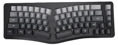 Obrázek produktu pro Ergonomická kabelová klávesnice s USB, podsvícením RGB, 69 kláves a 7 barvami; herní klávesnice s mechanickým stiskem pro Windows a OS X