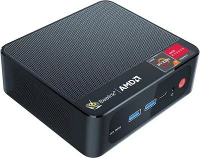 Produktbild von Mini-PC W11 Pro, AMD Ryzen 5 5560U, DDR4 16 GB RAM 512 GB NVMe SSD, Radeon-Grafikkarte, WiFi 6, HDMI, Typ-C 4K@60Hz-Ausgang, Mini-Desktop-Computer.