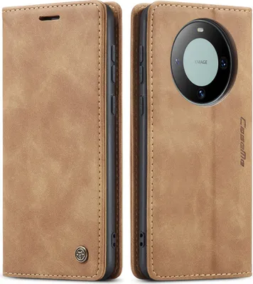 Obrázek produktu pro Huawei Mate 60 Pouzdro, RetroPolyuretanKožené Pouzdro s Funkcí Stojánku pro Huawei Mate 60 Hnědý