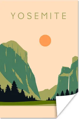 Produktbild von MuchoWow® Poster Kalifornien - Park - USA - Yosemite 20x30 cm - Papierdruck