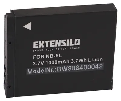 Produktbild von EXTENSILO Akku kompatibel mit Canon PowerShot SX240 HS, D20, S120, S90, SD770is, SX170IS, D10, SX170 IS, S95, SX240HS Kamera (1000 mAh, 3,7 V, Li-Ion)