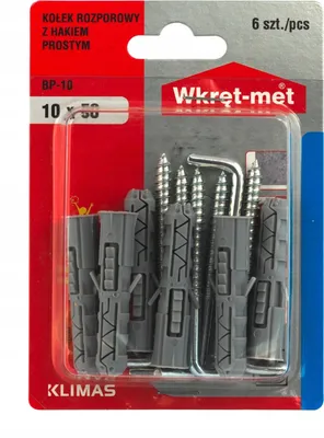 Produktbild von Spreizdübel mit geradem Haken 6x30 mm 12 Stück
