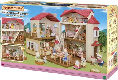 Immagine prodotto di Famiglie Sylvanian - Casa di campagna dal tetto rosso - Stanza dei giochi segreta in soffitta ( 5708)