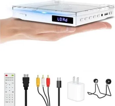 Produktbild von Kompaktes HDMI DVD Player weiß 0,31kg portabel
